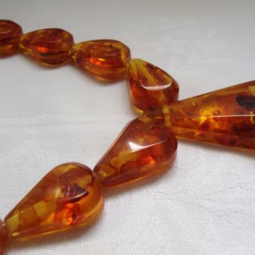 Veliki vintage lanac Faux Jantar