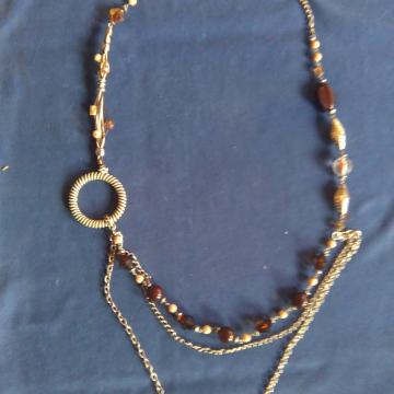 VINTAGE LANČIĆ SA PERLAMA U VIŠE SLOJEVA