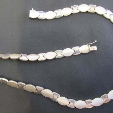 Vintage link ogrlica, srebro 925