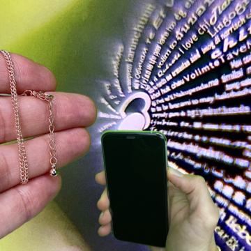 Volim te ogrlica, i love you necklace