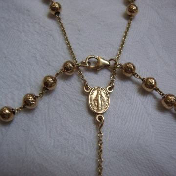 Zlatna krunica 585 ili 14kt zlato stari ručni rad Italija 7,2grama