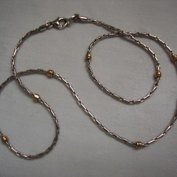 ZLATNA OGRLICA 585  14 KT BIJELO I ŽUTO ZLATO 5,41gr.