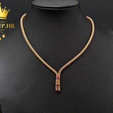 ZLATNA OGRLICA S RUBINIMA 28,46g (18K), R1, RATE