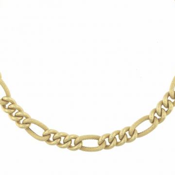 ZLATNA OGRLICA ŠUPLJI FIGARO VEZ 14K (585) 19,52g NOVO • GOLD SHOP •