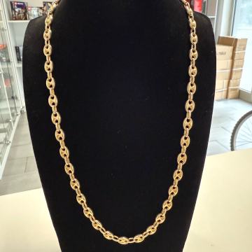 Zlatni lanac zrno kave vez 14K (585) 27,9g, R1 račun