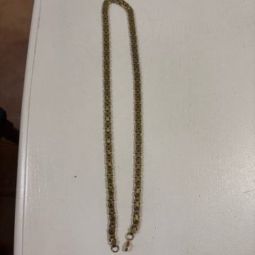 Zlatni lančić 8mm-72cm / nehrđajući čelik