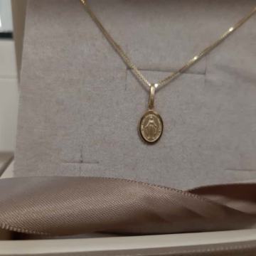 ZLATNI LANČIĆ S MEDALJOM MAJKE BOŽJE, .585 (14k), NOVO/R1, RATE!