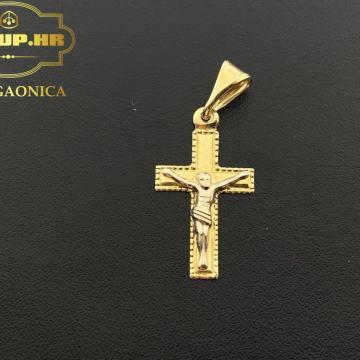 ZLATNI PRIVJESAK "KRIŽ" 0.66G .585 (14K) / R1, RATE !!