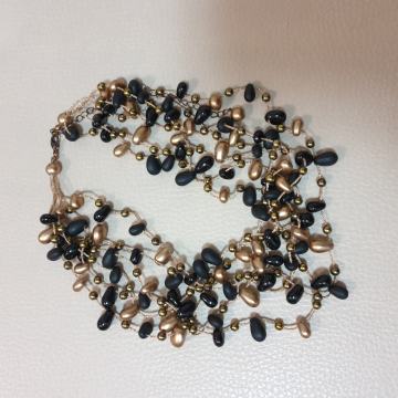 Zlatno crna ogrlica - novo