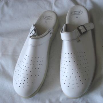 Anatomske papuče br 46 KOPITARNA BIOSOFT PROFESSIONAL bijele kožne