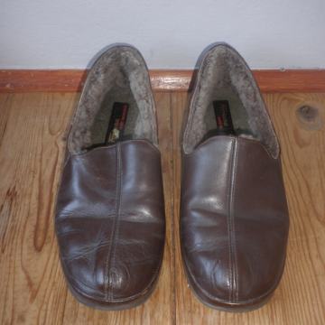 MUŠKE TOPLE KOŽNE PAPUČE 44 / 45