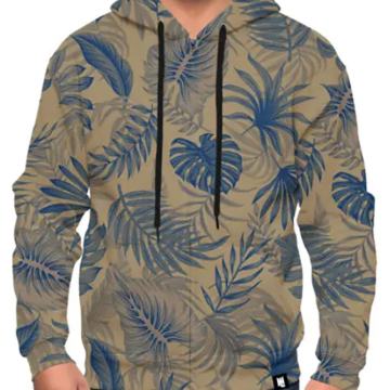 hudica Hoodie LAB Wild jungle Khaki Blue