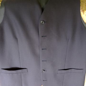 KONOBARSKI PRSLUK -vel.50-52-tamnoplavi s prugicama-3x