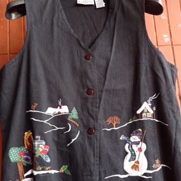 Konobarski prsluk-vel.M-Božićni uzorak -Novo