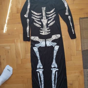 Halloven Haljina sa otiskom skeletona