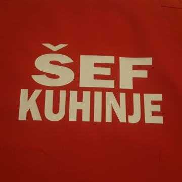 Pregača sa šaljivim natpisom 76