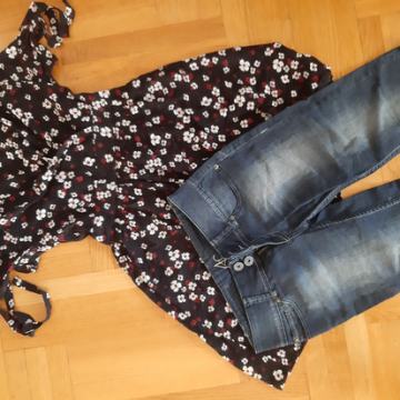 capri traperice+cvjetna tunika NOVO