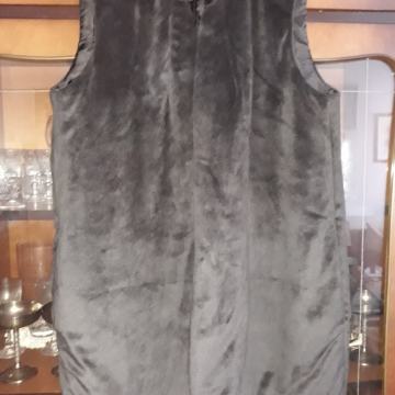 Crni od plis samta prsluk XL