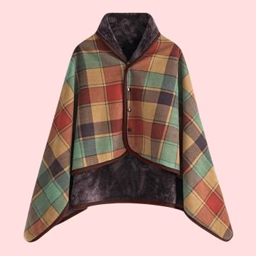 Debela ženska karirana flis majica deka