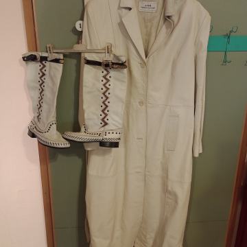 Kožnati kaput + čizme