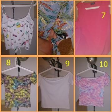 LOT 12/9/6/3 ŽENSKA MAJICA CROP TOP OFFSHO 34 36 38 40-48 XS S M L-2XL