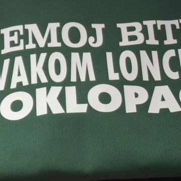 Pregača sa šaljivim natpisom 102 Zelena DZ