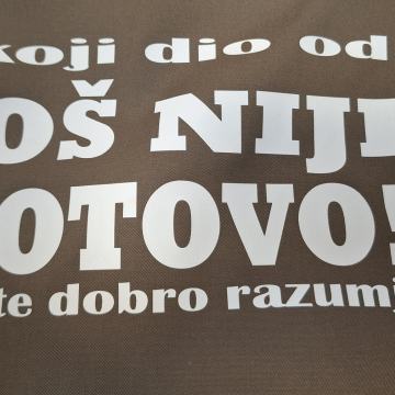 Pregača sa šaljivim natpisom SMB 19