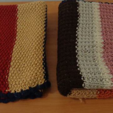 Vuneni pleteni pokrivač za leđa 2 kom