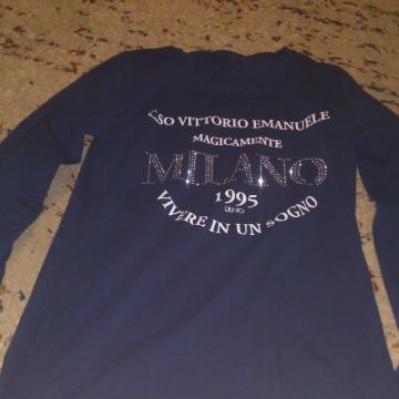 Majica s love i m Milano plava