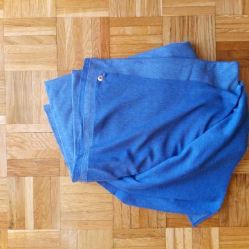 Tkanina trikotaža plava pamuk