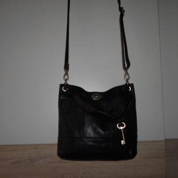 Fossil tamno smeđa kožna torba