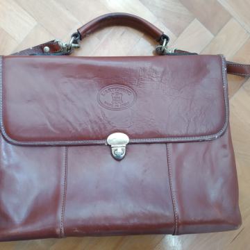 Poslovna kožna torba L'Artigiano Made in Italy