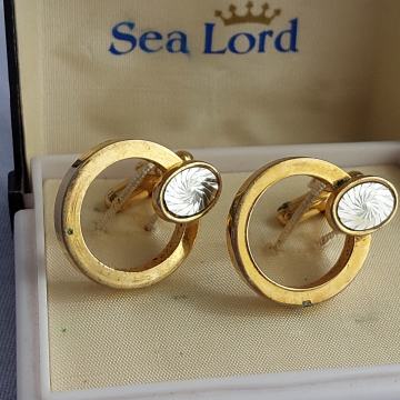 MANŽET gumbi. Sea Lord. Zlatne boje. Mob