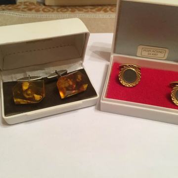 Muške manžete za košulju - jantar