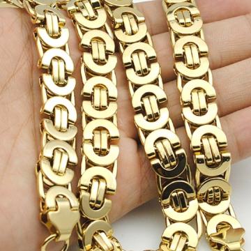 Narukvica zlatna 8mm 19cm plosnata