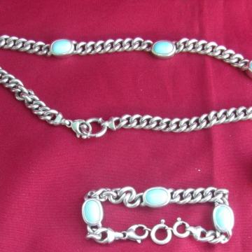 Prekrasan set srebrnog nakita sa tirkizima