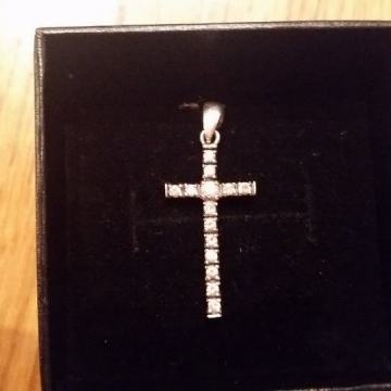 Privjesak križ, srebro, 925