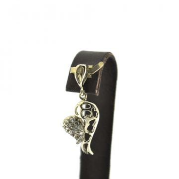 SREBRNI PRIVJESAK SRCE SA CIRKONIMA 2g .925, R1, RATE, POVOLJNO!