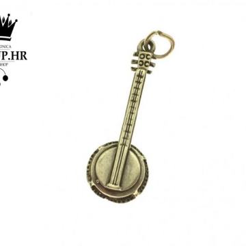 SREBRNI PRIVJESAK "TAMBURICA" /  R1, RATE !!