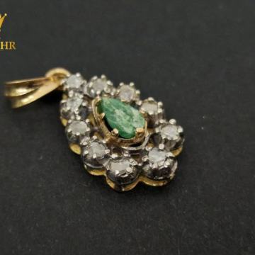 VINTAGE ZLATNI PRIVJESAK S DIJAMANTIMA 2.93G 18K / R1, RATE !!