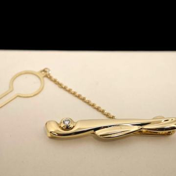 ZLATNA IGLA ZA KRAVATU S DIJAMANTOM 5,54G 14K / R1, RATE !!