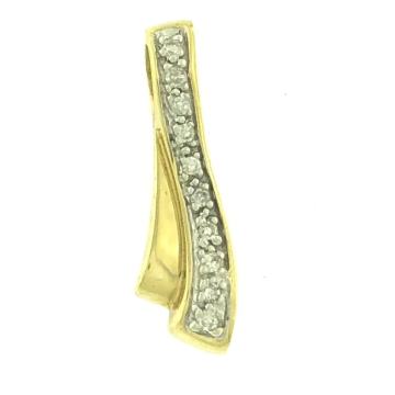 ZLATNI DIJAMANTNI PRIVJESAK 18K (750) 1,77 grama NOVO • GOLD SHOP •