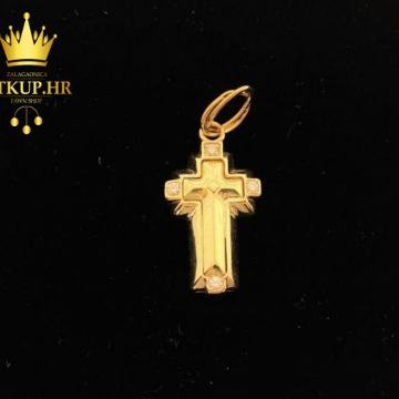 ZLATNI PRIVJESAK KRIŽ 3,44G .585 (14K) / R1, RATE !!