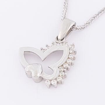 ZLATNI PRIVJESAK LEPTIR + SRCE 14K (585) 1,24 grama NOVO • GOLD SHOP •