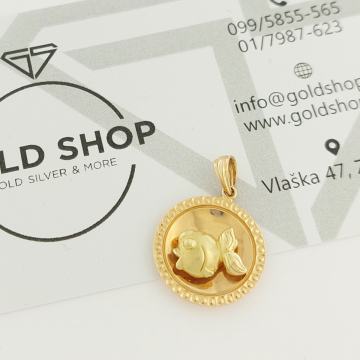 ZLATNI PRIVJESAK RIBICA 18K (750) 3,23 grama NOVO • GOLD SHOP •