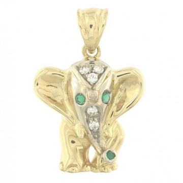 ZLATNI PRIVJESAK SLONIĆ 14K (585) 4,32 grama NOVO • GOLD SHOP •