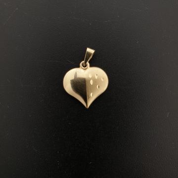 ZLATNI PRIVJESAK SRCE 14K .585 1,05G ***DO 36 RATA*** POVOLJNO, R1!