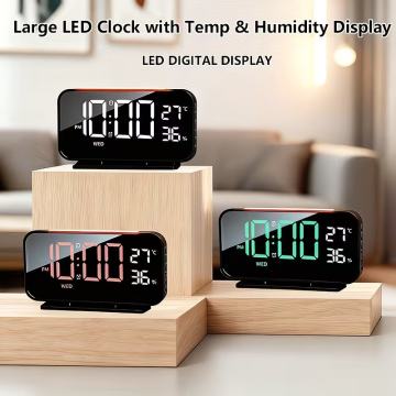 NOVO!! Ambijentalni LED digitalni sat sa meteo stanicom i alarmom