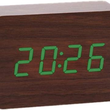 Digitalni drveni stolni četvrtasti sat