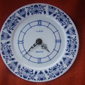 Ruhla Electric - Porculanski zidni sat